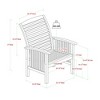 PAGED Set of 2 Patio Dining Chairs,Modern Outdoor Dining Chairs with Cushions,20 inch Chairs Suitable for Patio,Garden - 3 of 4