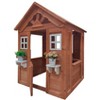 Dexmalle All Wooden Kids Playhouse with 2 windows and flowerpot holder - 4 of 4