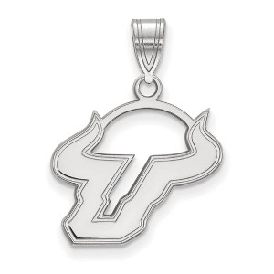 Black Bow Jewelry 14k White Gold South Florida Bulls NCAA Medium Pendant - 1 of 3