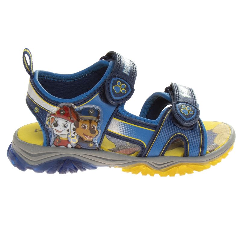 Paw Patrol Chase Marshall Light up Summer Sandals - Hook&Loop Adjustable Strap Open Toe Sandal Water Shoe - Blue (sizes 6-12 Toddler / Little Kid), 2 of 8