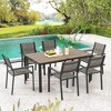 Tangkula 59" x 35" Large Rectangle Outside Table w/ Metal Legs Accommodate up to 6 - 4 of 4