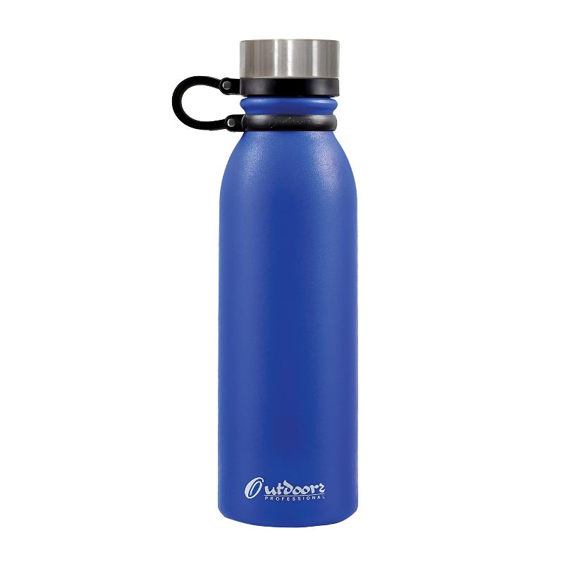 Outdoors Professional 20-Oz. Stainless Steel Double-Walled Vacuum-Insulated Travel Bottle with Leakproof Screw Cap, 1 of 10