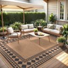 Washable Geometric Bordered Living Room Rugs, Soft Non Slip Bedroom Dining Room Carpet, Low Pile Floor Cover for Home Office - 3 of 4