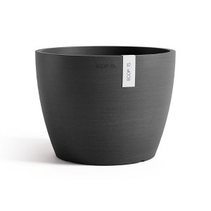Ecopots Stockholm Durable Modern Round Indoor/Outdoor Recycled-Based Composite Flower Pot Planter - 1 of 4