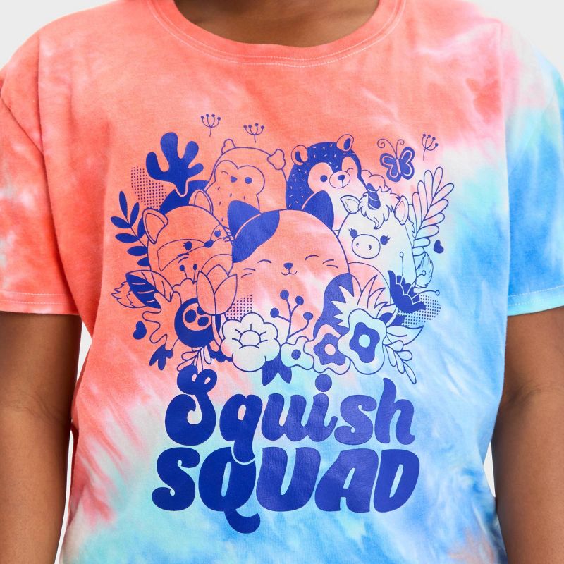 Girls&#39; Squishmallows Squad Americana Tie-Dye Short Sleeve Graphic T-Shirt, 2 of 4