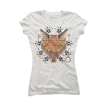 Junior's Design By Humans Fox Face By LetterQ T-Shirt