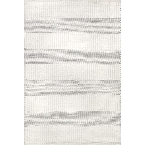 nuLOOM Penelope Braided Wool Area Rug - Off White