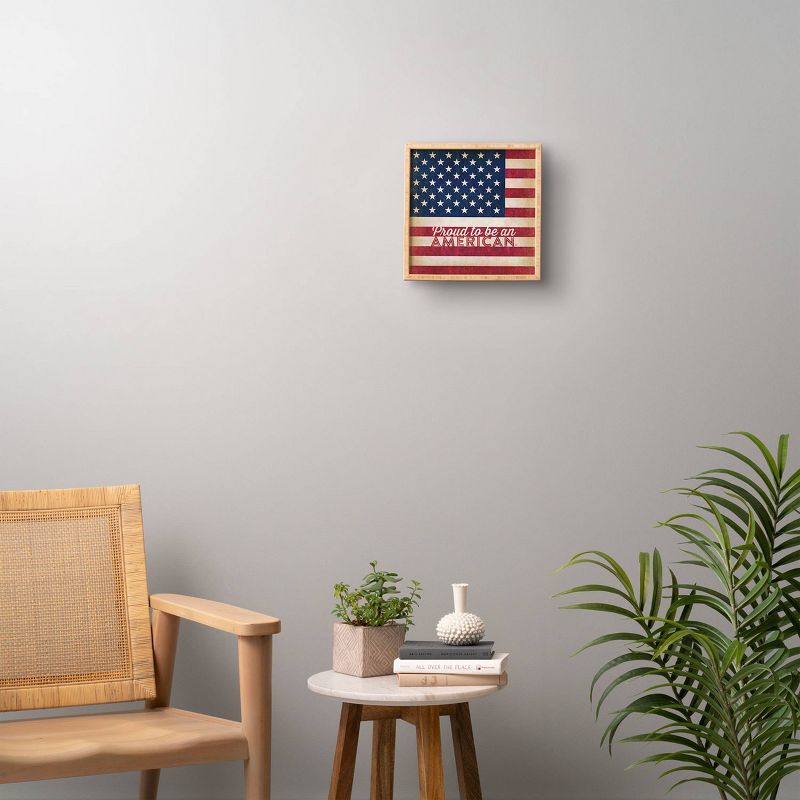 Anderson Design Group Proud To Be An American Flag Framed Wall Art 12" x 12" - Deny Designs, 6 of 7