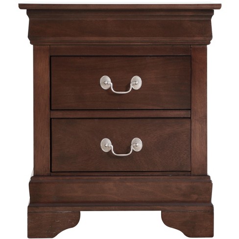 Louis Philippe 2-Drawer Nightstand Cappuccino Corvin's Furniture