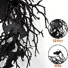 Black Glitter Crow & Bat Halloween Wreath - 26" Door Decor for Indoor & Outdoor by 4E's Novelty - 3 of 4