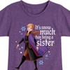 Girls' - Frozen 2 - Snow Much Fun Being A Sister Anna Fitted Short Sleeve Graphic T-Shirt - 2 of 4