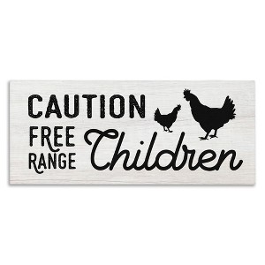 Stupell Industries Caution Free Range Children, 24" x 10" - 1 of 4