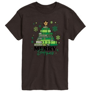 Men's - Instant Message - Merry Bookmas Short Sleeve Graphic T-Shirt - 1 of 4