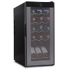NutriChef Digital Electric 15 Bottle Adjustable Temperature Thermoelectric Freestanding Wine Chiller Cooler Cabinet Fridge, Black (2 Pack) - 2 of 4