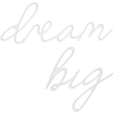 Dream Big - Metal Line Art Wall Decor Sculpture