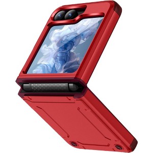 Nakedcellphone Skibidy Rizz Case for Samsung Galaxy Z Flip 6 / Z Flip 7 FE - Hybrid Case with Hidden Hinge Protection - 1 of 4