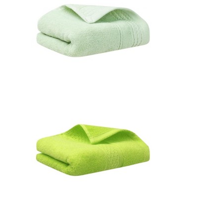 REGALWOVEN Solid Textured Absorbent Soft Decorative Hand Towel Set 13" x 30"/14" x 30" 2 Pcs