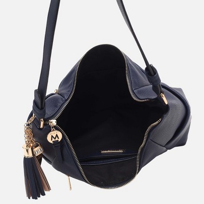 MKF Collection Shoulder Handbag, Ruby Vegan Leather with Adjustable Strap – MKF Collection by Mia K – Charcoal — фото 3