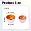 Unique Bargains Round Greaseproof Single-sided Aluminum Foil Cupcake Liners for Party 50 Pcs - 2 of 4