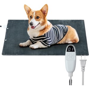 Large Dog Heating Pad 28x16 Inch Pet Heating Pad - Electric Heated Mat with 6 Temp Settings & 5 Timer Options, Chew-Resistant Cord - 1 of 4