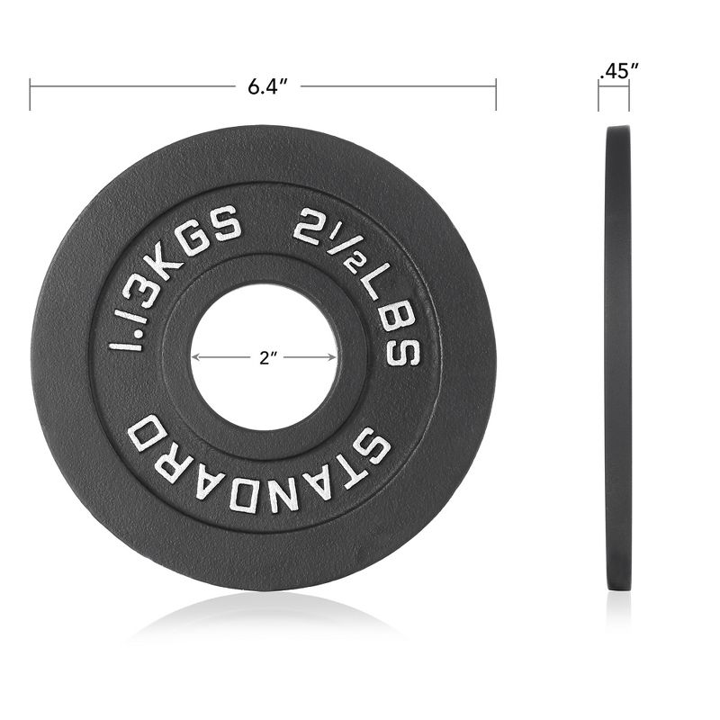 Philosophy Gym Set of 2 Cast Iron Olympic 2-inch Weight Plates, 3 of 6
