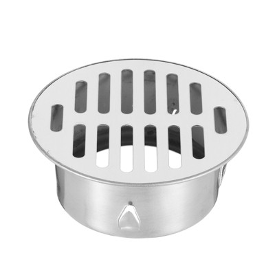 Unique Bargains Stainless Steel Flat Mouth Anti Blocking Outdoor Bathroom Drain Cover for