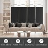 Costway 4 Panels Folding Room Divider 6 Ft Tall Fabric Privacy Screen Black/Brown/Grey/White - image 4 of 4