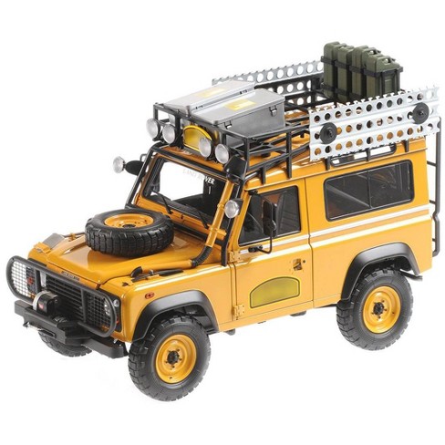 Land Rover 90 Sandglow Orange With Roof Rack And Accessories Camel Trophy Borneo 1985 1 18 Diecast Model Car By Almost Real Target