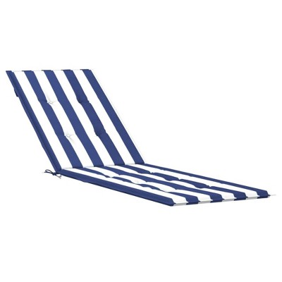 vidaXL Deck Chair Cushion in Blue & White Stripe, Oxford Fabric, Water-Resistant, Lightweight