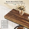ORRD 41.3” Industrial Console Table, Rustic Brown 4-Tier Sofa Table with Unique Circle Metal Frame, for Entryway & Living Room - 3 of 4