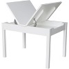 International Concepts Table With Lift Up Top For Storage, White - 4 of 4