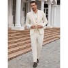 WhizMax Mens 3 Piece Suits Casual One Button Blazer Lightweight Beach Coats Vest and Pant Suit - 4 of 4