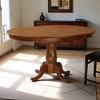 FurniFact,Elegant Oval Dining Table – Solid Wood Round Dining Table for 6 - 2 of 4
