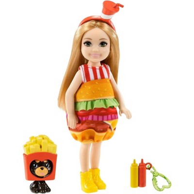 Barbie Club Chelsea Dress-Up Doll - Burger Costume