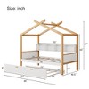GDFStudio Dyrik Modern Wooden Platform House Bed with Trundle and Bookshelve for Kids - 3 of 4