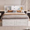 CAVINAS Queen Size Bed Frame, Platform Bed with Storage Headboard and 8 Drawers, Storage Beds with Headboards - 2 of 4