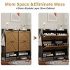 Whizmax Shoe Cabinet with 4 Flip Drawers, Farmhouse Shoe Storage Cabinet with Adjustable Shelves,Freestanding Shoe Organizer for Entryway,Living Room - 4 of 4