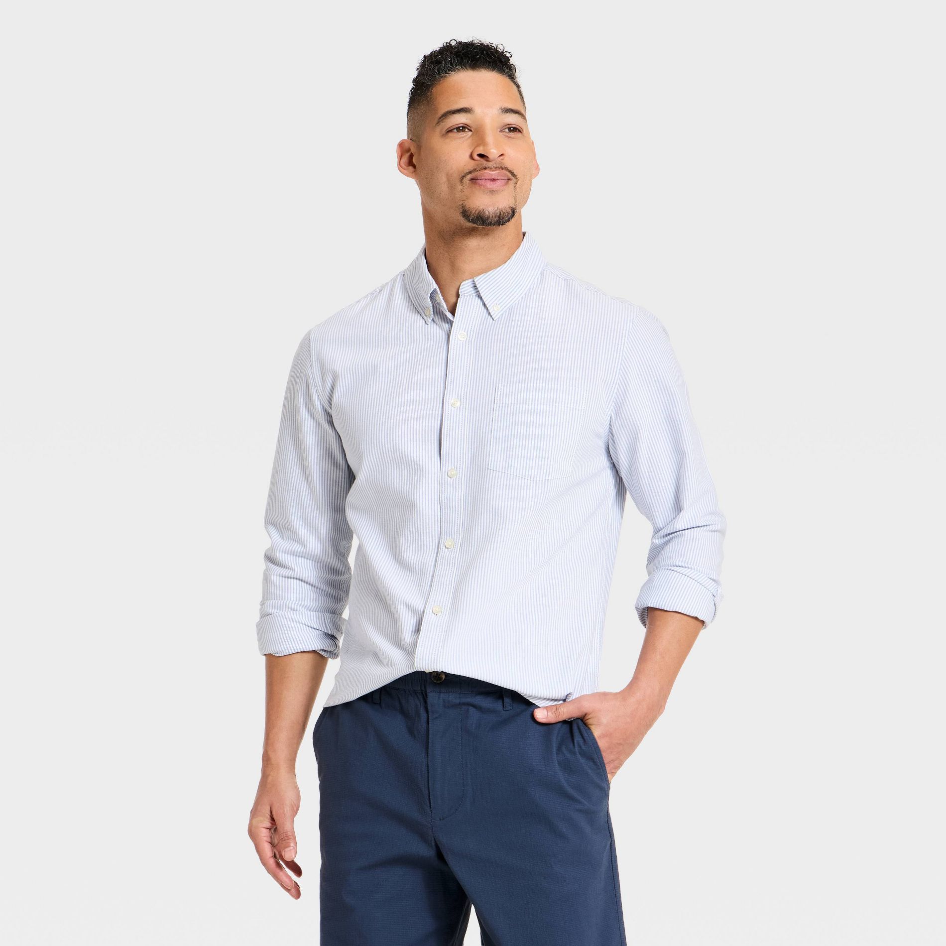 Men's Every Wear Long Sleeve Oxford Button-Down Shirt - Goodfellow & Co™