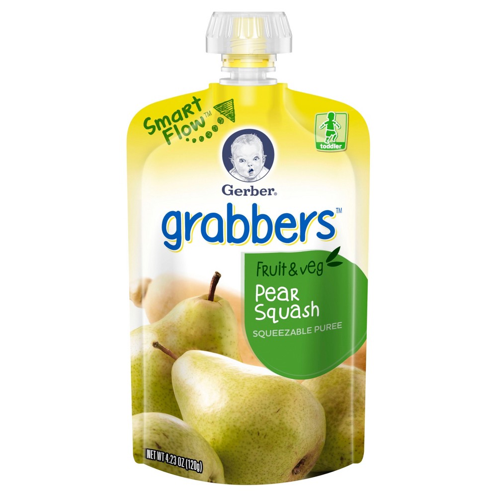 UPC 015000046231 product image for Gerber Graduates Grabbers Pear & Squash 4.23oz | upcitemdb.com