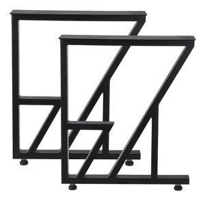 coucheta Metal Table Legs Heavy Duty Desk Legs, DIY Industrial Furniture Dining Legs, Modern Cast Iron Coffee Table Bench Legs, Set of 2 - 1 of 4