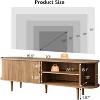 AMERLIFE 70" TV Stand with Solid Wood Legs - 2 of 4