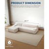 L Shaped Modular Sectional Sofa,106" Comfy Fluffy Cloud Sectional 3 Seater Couches for Living Room,Oversized Chaise Sofa Sleeper with Deep Seat - 3 of 4