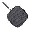 Anolon Advanced 11" Hard Anodized Nonstick Deep Square Grill Pan with Pour Spouts Gray - image 3 of 4