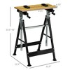 Work Bench Tool Stand with Adjustable Height and Angle, Carpenter Saw Table with 4 Clamps, Steel Frame, 220lbs Capacity - 3 of 4