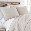 FIONECA Luxury Round Quilted Silky Soft Reversible Microfiber Quilt Set White - 3 of 4