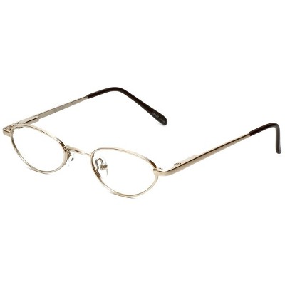 Flex Collection by Vivid FL-75 Designer Reading Eye Glasses in Gold 41mm +3.00 | Ladies | Oval Shape | X-Small Fit