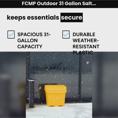 Yellow Lockable Plastic Outdoor Deck Storage Box
