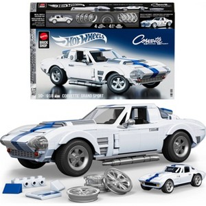 Mattel Brick Shop Hot Wheels Corvette Grand Sport Building Toy Kit for Collectors - 918pc - 1 of 4