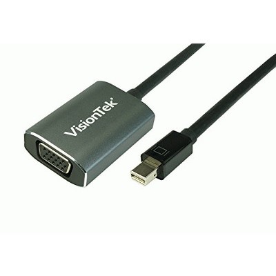 VisionTek Mini DisplayPort to VGA Active Adapter (M/F) - 7" Mini DisplayPort/VGA Video Cable for Monitor, Video Device, Computer