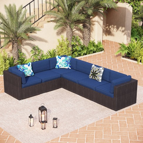 6pc Rattan Conversation Set Captiva Designs Target